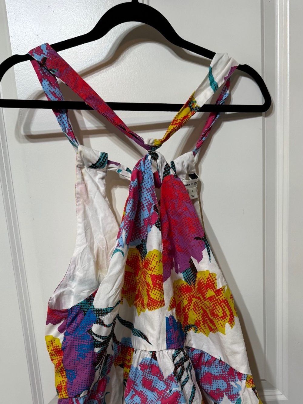 Old Navy x Christopher John Rogers Floral Halter Peplum Top Large